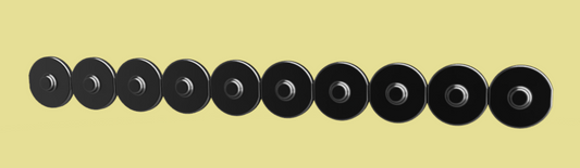 10 Markierpunkte "Dots" aus Polyamid mit taktilen Markierungen in der Mitte