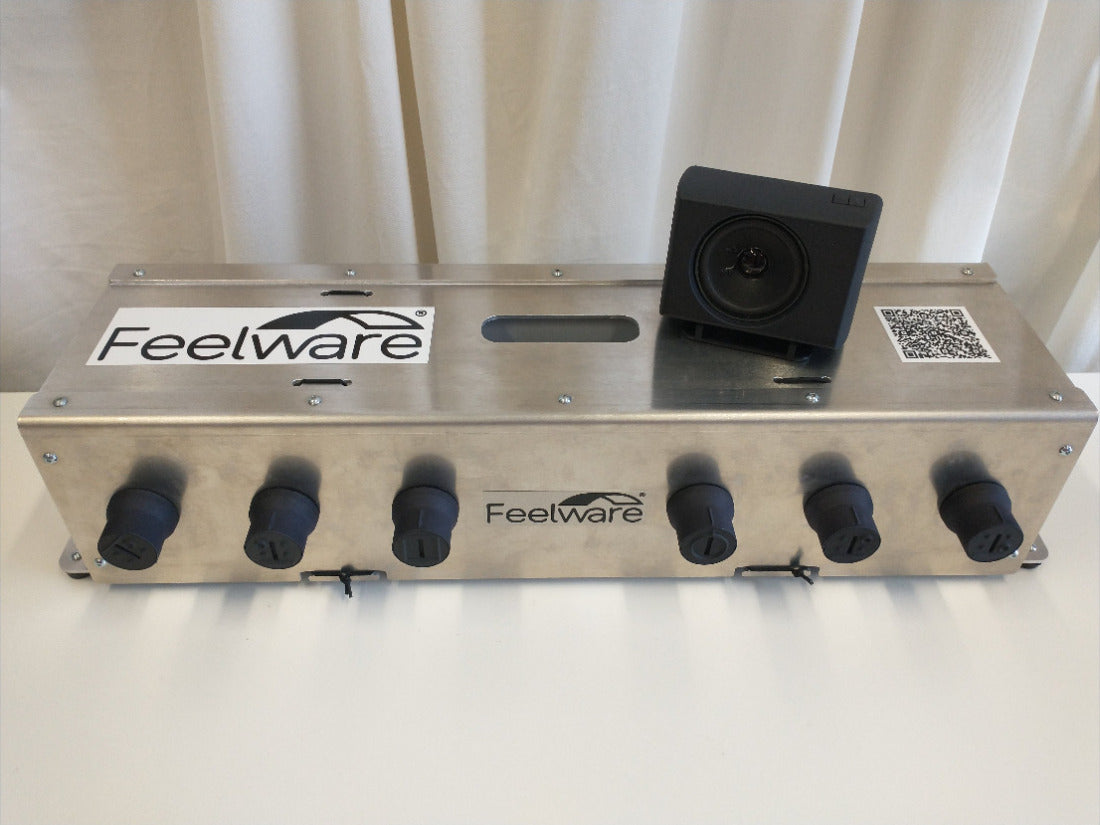 DualDemokit für den Elektroherd mit 6 Feelware  Audio Herdknöpfen und einer AudioBox.